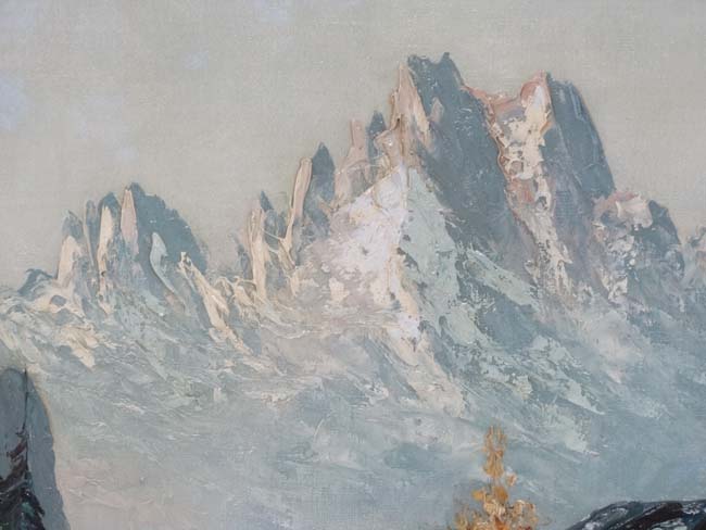 F Schmidt XX, Oil on canvas, Tyrolean scene, Signed lower left. - Image 4 of 5