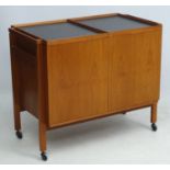 Vintage Retro/ Mid century : a Teakbas Cart - Nieb Erik for Glasdan Jensen with sliding sections,