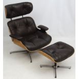 *Withdrawn from Auction* Vintage Retro : After Ray and Charles Eames a lounge (670) chair and