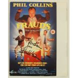 Autograph: Phil Collins signed VHS cover for the film ''Frauds'', signed in black ink.