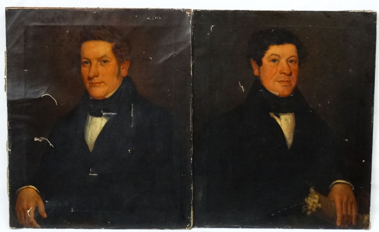 Ethan Allen Greenwood (1779-1856) American, Oil on canvas , a pair of portraits (2),