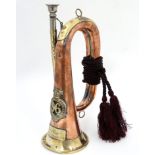 Militaria : A Victorian British Army Bugle , of brass and copper construction ,