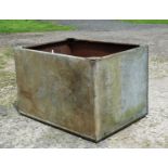 Vintage Industrial : a reclaimed Sun Brand ( marked) galvanised tank (suitable for a table ) with