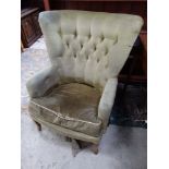 Upholstered armchair CONDITION: Please Note - we do not make reference to the