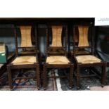 Set of 6 rush seated chairs CONDITION: Please Note - we do not make reference to