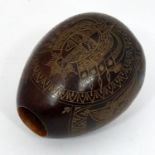 Carved nut CONDITION: Please Note - we do not make reference to the condition of