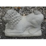 Reconstituted stone lion CONDITION: Please Note - we do not make reference to the