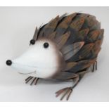 Hedgehog garden ornament 13 1/2 " x 5 1/2" x 6" high overall CONDITION: Please Note