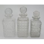 3 assorted decanters CONDITION: Please Note - we do not make reference to the