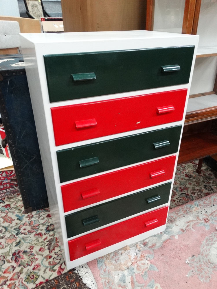 Vintage retro tallboy / chest of drawers CONDITION: Please Note - we do not make - Image 2 of 3