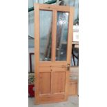 Pine glazed external door CONDITION: Please Note - we do not make reference to the