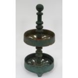 Green cast iron mystery object (looks like an egg holder) CONDITION: Please Note -