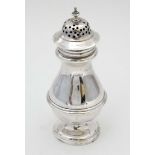 A silver caster / sugar shaker hallmarked Birmingham 1909 maker William Aitken approx 6 1/2" high