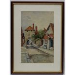 N Flicker early XX, Watercolour, ' West-gate , Southampton', Signed and dated lower ,