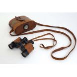 WWI : a cased pair of field binoculars by Bausch & Lomb,