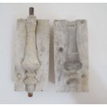 An unusual 19thC plaster mould for turned supports.