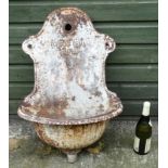 Architectural / Garden Salvage : A Late 19thC Continental cast-iron wall-fountain;