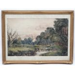 Bostock, (XIX-XX), Watercolour, Waterfall in Bradgate Park near Little Matlock,