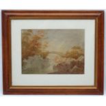 Mid XVIII English School , Watercolour , in the manner of Cotman,