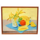 M Wilson XX, Pastel, ' Yellow Peppers ', Signed lower right and bears artist's label verso,