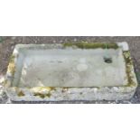 Garden and Architectural Salvage : An 18 thC one piece greyish hard Stone hollowed out trough ,