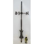 Garden and Architectural Salvage : a 18 th / 19 thC wrought and cast iron Neo-Gothic weather vane