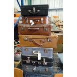 7 assorted vintage etc suitcases This lot is being sold for our nominated charity for the year
