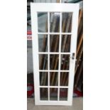 White painted internal glazed door.