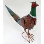 Large pheasant garden ornament 17 1/2" x 5 1/2" x 12" high overall CONDITION: Please