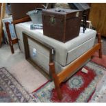 Pine hand built double bed CONDITION: Please Note - we do not make reference to the