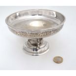 A silver plated tazza CONDITION: Please Note - we do not make reference to the