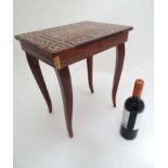 Small Italian table with musical hinged lid CONDITION: Please Note - we do not