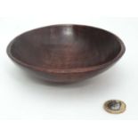 Treen : A small turned wooden bowl CONDITION: Please Note - we do not make