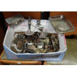 Box of assorted miscellaneous brass,