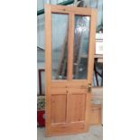 Pine glazed external door CONDITION: Please Note - we do not make reference to the