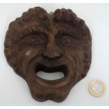 Carved wooden head CONDITION: Please Note - we do not make reference to the