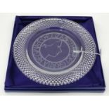 Edinburgh Crystal - Commemorative plate (ERII) CONDITION: Please Note - we do not