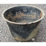 Salvage / Architectural : an old cast ' Copper ' water bowl CONDITION: Please Note