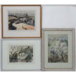 Assorted watercolour landscaped by Joan Pilsbury 1953, Joan Pilsbury 1953, Watercolour ,