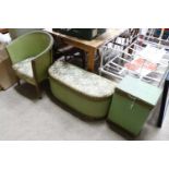 3 items of Loom style furniture comprising linen bin,