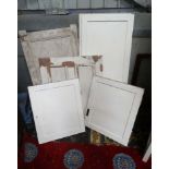 Architectural salvage - Two pairs of matching painted pine fitted-cupboard doors;