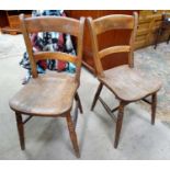 Two Oxford Bar back chairs CONDITION: Please Note - we do not make reference to the