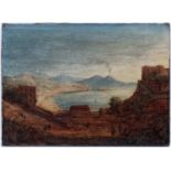 Early - mid XIX Neapolitan School, Oil on Canvas - Italian panoramic view,