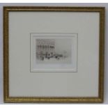 William Walcot R.E. (1874-1943), Signed etching, 'The Doge's Palace, Venice 1920' , Bears label