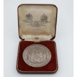 Commemorative Medallion: A silver medallion commemorating 1066, The Battle of Hastings,