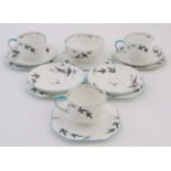A c1926s Paragon China 'Two for Joy' part tea set , made for the H.R.