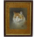 BL 1898, Pastel portrait, Portrait of a ginger tabby cat, Monogrammed and dated lower right,