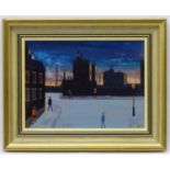 Henry Harvey XX industrialist School, Oil on board, ' Evening ', Signed lower left, 8 1/2x 11 1/