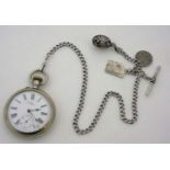 Pavel Buhre Russian Pocket watch : a top wind nickel plate pocket watch with inset seconds dial at