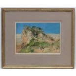 WJ Antongona 1875 African School, Watercolour, Figures in an African Landscape, Signed and dated